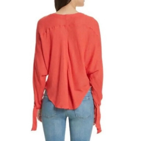 Free People Morning Red Dolman Sleeve Top - Picture 2 of 8